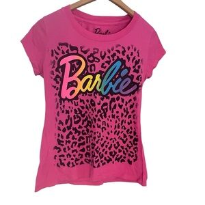 Barbie Pink Leopard Graphic Tee Size Medium